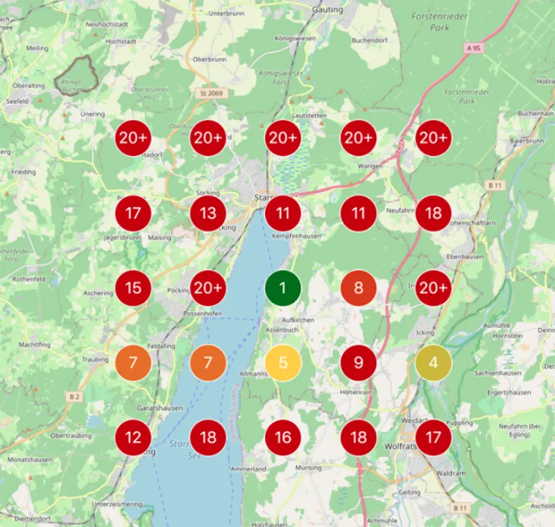 Local SEO Ergebnis vor Optimierung