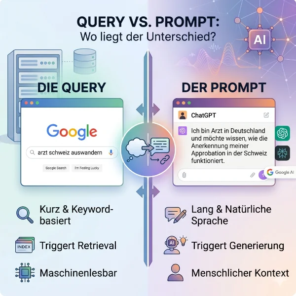 Was ist der Unterschied zwischen Query und Prompt?